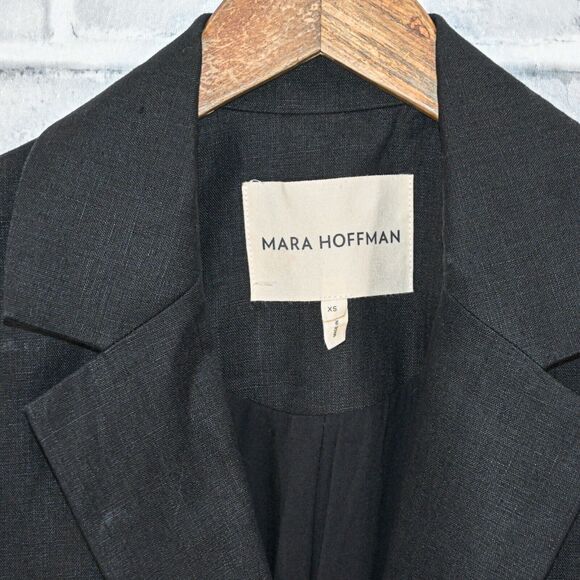 MARA HOFFMAN Women's Tatum Blazer Jacket lightweight hemp size XS - Picture 3 of 10